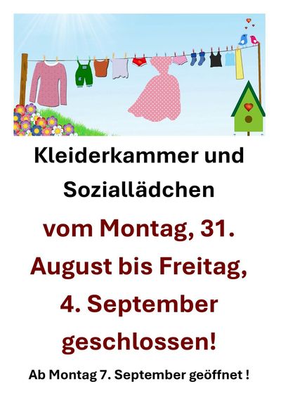 Soziallädchen geschlossen