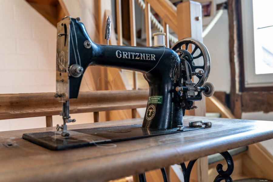 Gritzner-Nähmaschine offen Gritzner-Nähmaschine offen