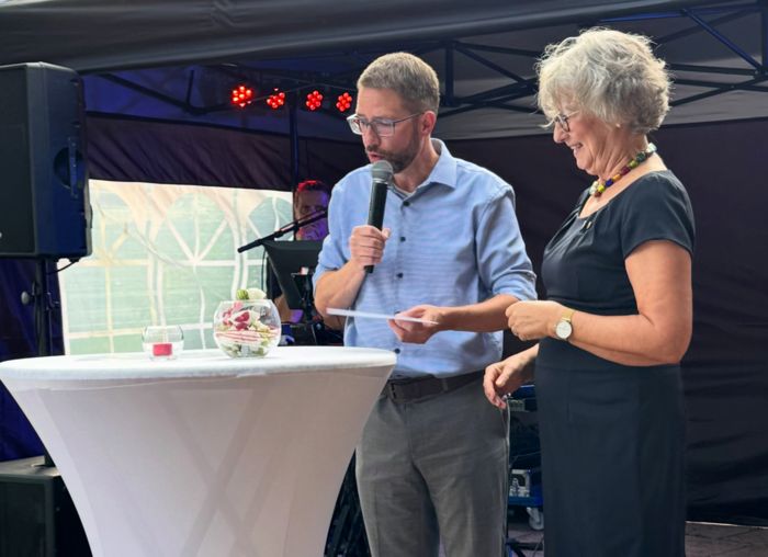 1. Vorsitzende Dagmar Schocker und Landrat Thorsten Stolz 1. Vorsitzende Dagmar Schocker und Landrat Thorsten Stolz